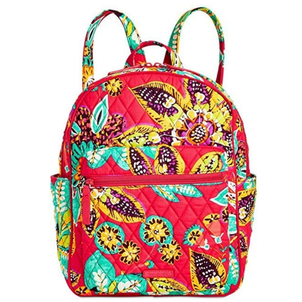 Vera Bradley NEW "Rumba" Leighton (Small) Cotton Backpack; NWT; Pink; Floral